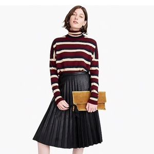 J.Crew Pleated Faux Leather Skirt